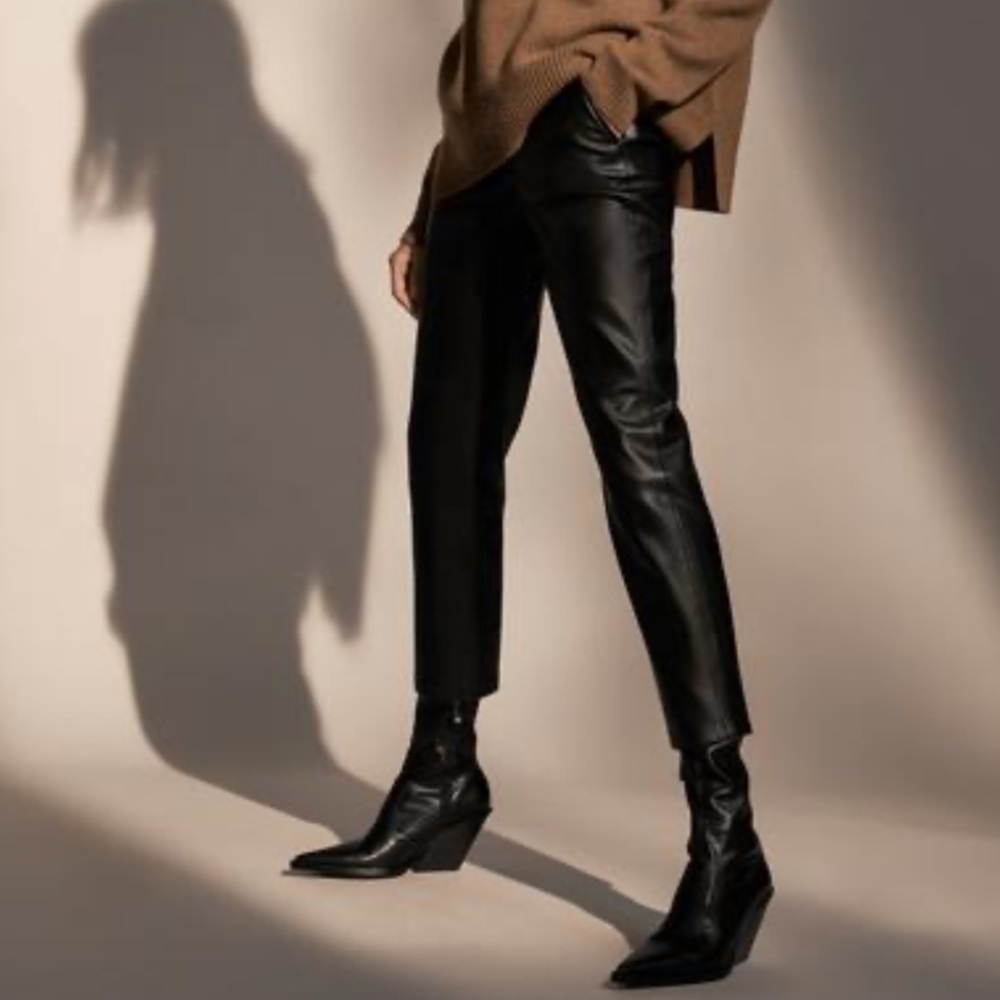 SOLD Zara Black Leather Pants